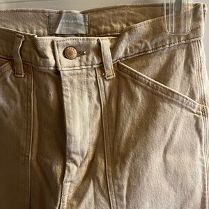 Everlane Beige High-Rise Trousers